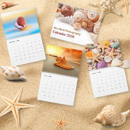 Calendário 2026 Sea Shell | Coastal  Shell Photography