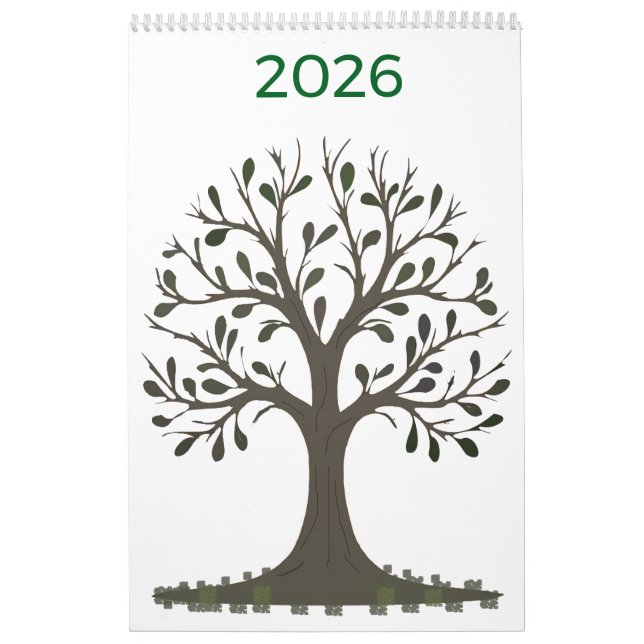 Calendário 🌿 2026 Seasonal Wall Calendar - Elegant Minimalis (Capa)