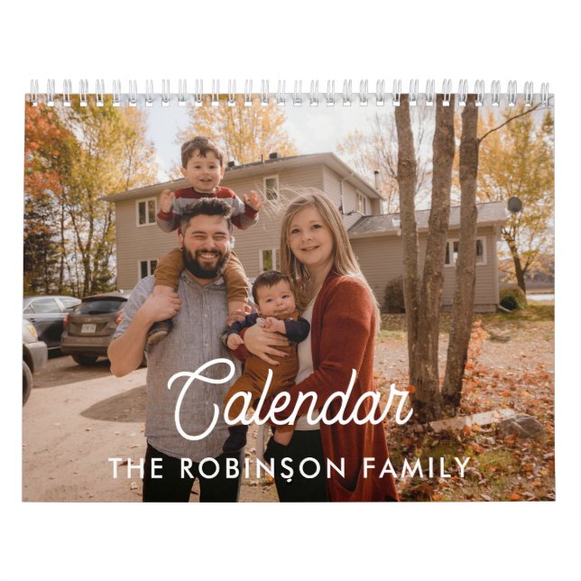 Calendário 2026 Simple Create Your Own Custom Family Photo  (Capa)