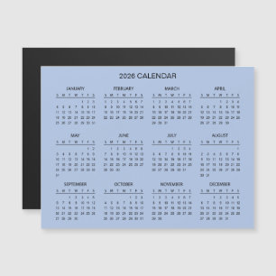Calendário 2026 Simples Mas Elegante   Ímã