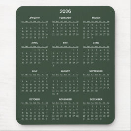 Calendário 2026 Simples Mas Elegante | Mousepad