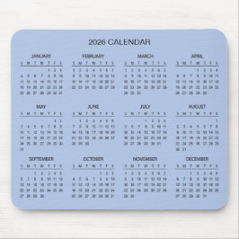 Calendário 2026 Simples Mas Elegante | Mousepad