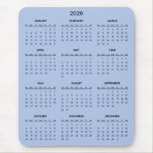 Calendário 2026 Simples Mas Elegante | Mousepad