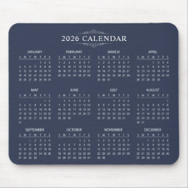 Calendário 2026 Simples, porém Elegante | Mousepad