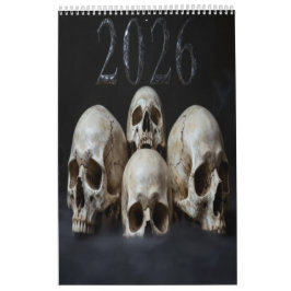 Calendário 2026 Skull Art Calendar