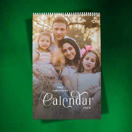 Calendário 2026 Tipografia Moderna e Elegante Foto Personaliz