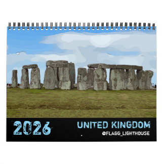 CALENDÁRIO 2026 UNITED KINGDOM CALENDAR
