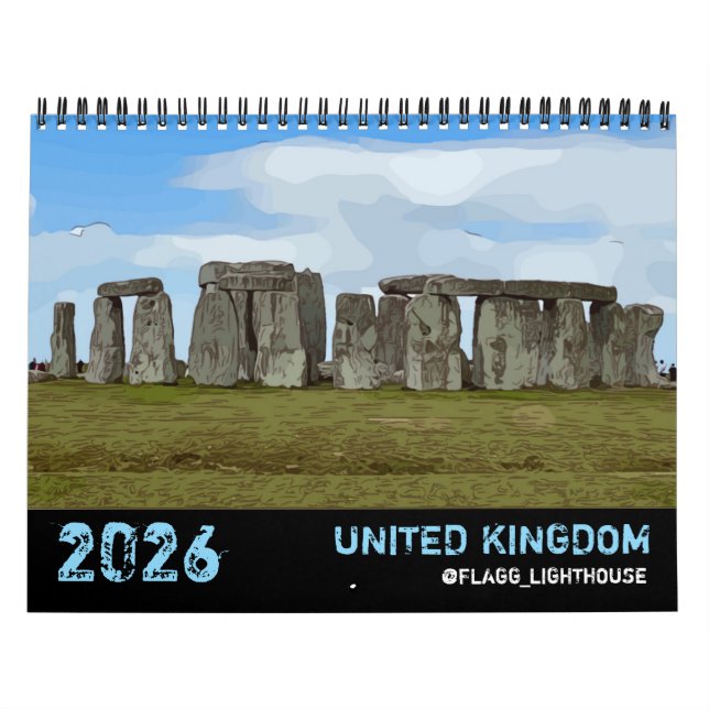 CALENDÁRIO 2026 UNITED KINGDOM CALENDAR (Capa)