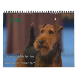 Calendário 2026 Welsh Terrier Calendar