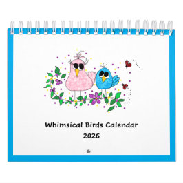 Calendário 2026 Whimsical Birds Calendar . . .