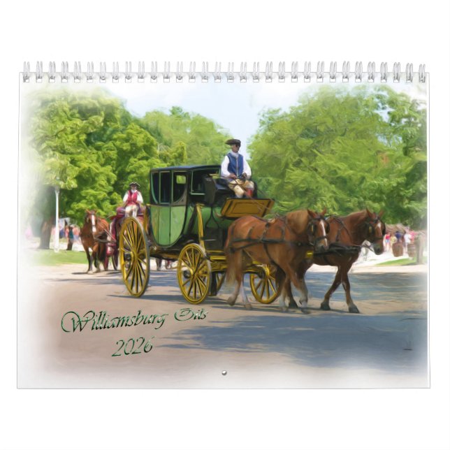 Calendário 2026 Williamsburg Oils Calendar (Capa)