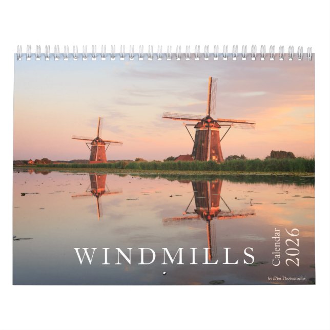 Calendário 2026 windmills photography in the Netherlands  (Capa)