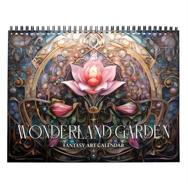 Calendário 2026 Wonderland Garden Surreal Fantasy Art (Capa)