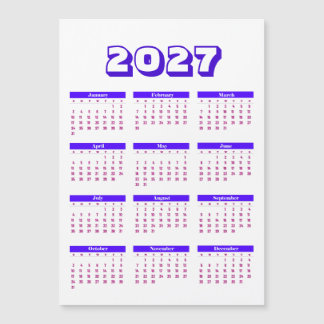 Calendário 2027