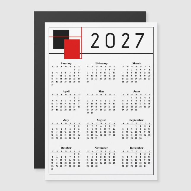 Calendário 2027 (Frente/Verso)