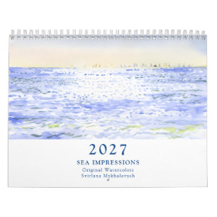 Calendário 2027 Aguadas de Paisagens Marinhas e Vistas Costei