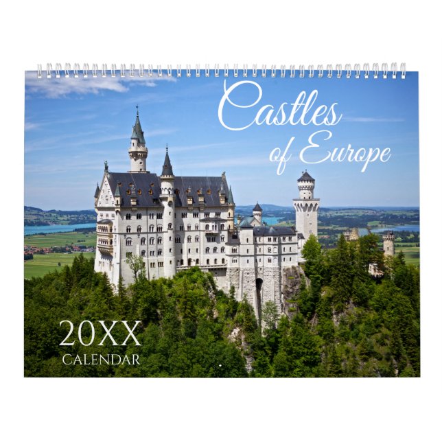 Calendário 2027 Castelos Europeus Cênicos da Europa Parede (Capa)