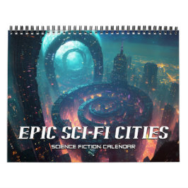 Calendário 2027 Cidades Épicas de Ficção Científica