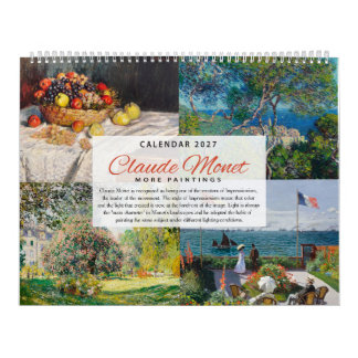 Calendário 2027 - Claude Monet 2 - Impressionismo