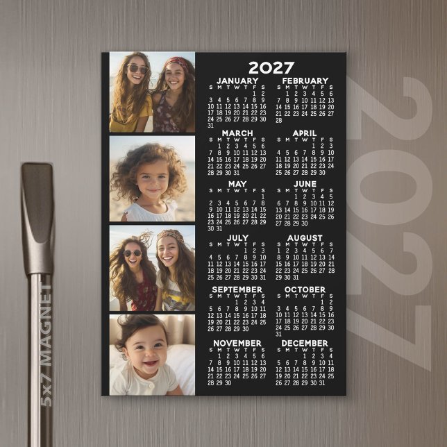 Calendário 2027 com Cartão Magnético de Colagem de (2027 Calendar Magnet)