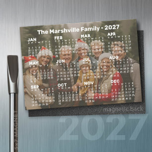 Calendário 2027 com Cartão Magnético de Foto de Fu