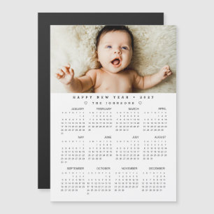 Calendário 2027 com Foto - Vista anual magnética