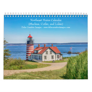 Calendário 2027 Costa Nordeste do Maine, Faróis e Aves Marinh