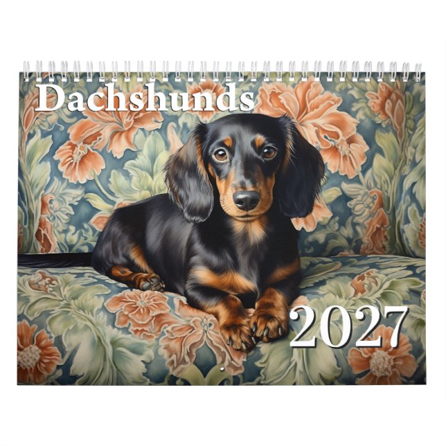 Calendário 2027 Dachshunds (Capa)