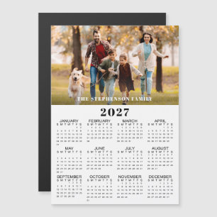 Calendário 2027 Foto Magnético Personalizado
