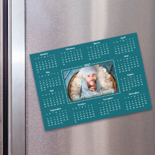 Calendário 2027 Foto Personalizada da Família Ímã