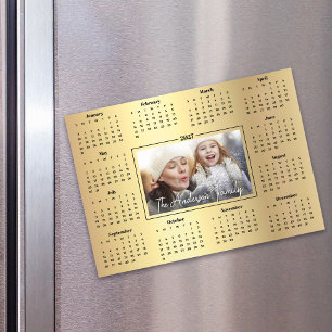 Calendário 2027 Foto Personalizada da Família Ímã