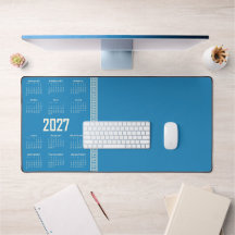 Calendário 2027, Fretwork Grego, Cosmic Latte em A