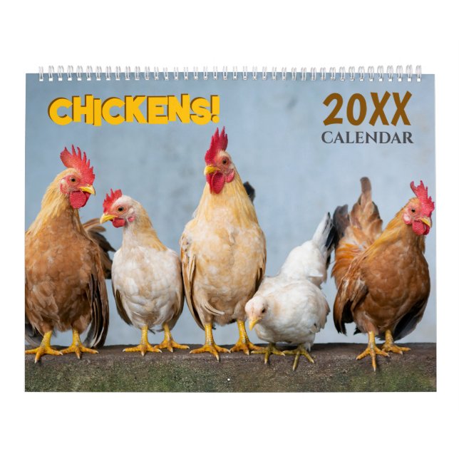 Calendário 2027 Galinhas Aves Parede  (Capa)
