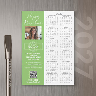 Calendário 2027 ÍMÃ - logotipo, Código QR, Foto Pl