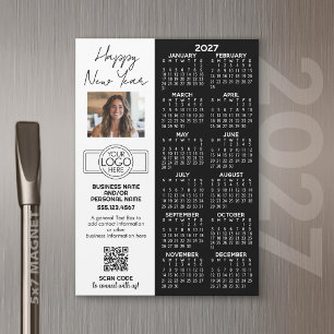 Calendário 2027 ÍMÃ - logotipo, Código QR, Foto Pl