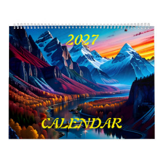 Calendário 2027 Incríveis Belas Paisagens de Esplendor Dois