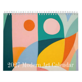 Calendário 2027 Modern Art Minimalist Wall Calendar 12-Month 