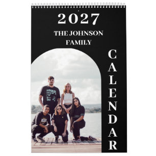 Calendário 2027 Moderno Simples Personalizado 14 Fotos Famíli