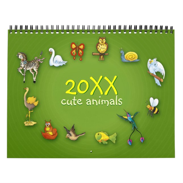 Calendário 20XX | Animais de Cartoon Cujos (Capa)