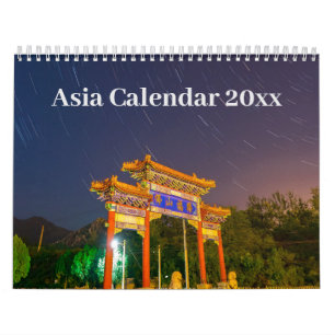 Calendário 20xx - Ásia