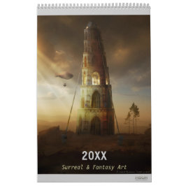 Calendário 20XX Surreal digital e arte de fantasia