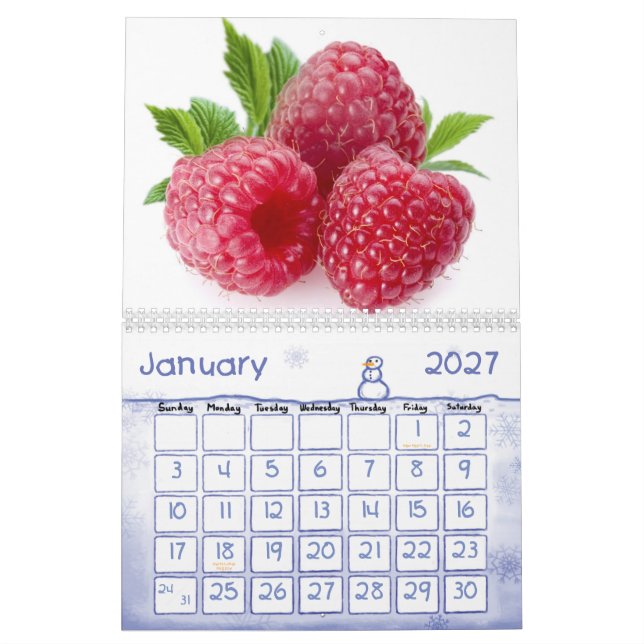 Calendário 23 da fruta e da comida (Jan 2027)