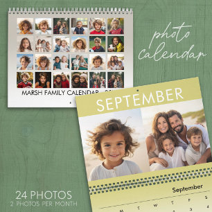 Calendário 24 Fotos - 2 Por Mês Família Moderna