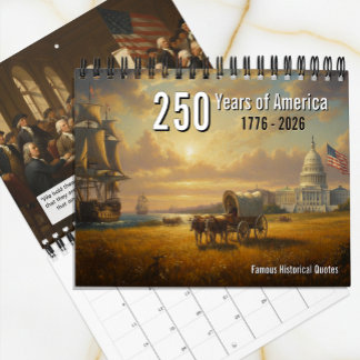 Calendário 250 Years of America, Patriotic, American History
