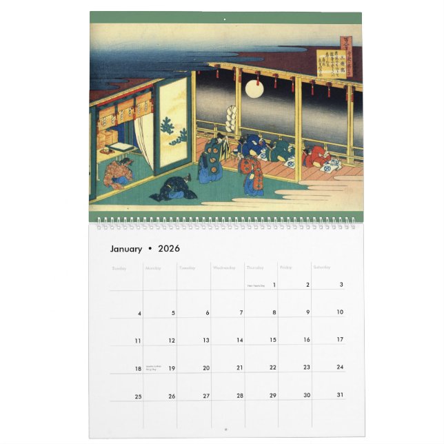 Calendário #2 de Hokusai (Jan 2026)