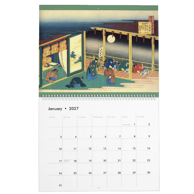 Calendário #2 de Hokusai (Jan 2027)