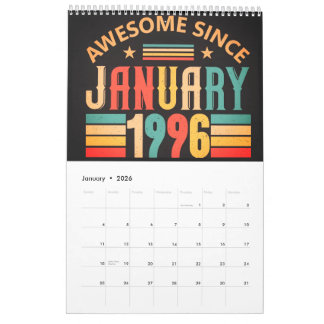 Calendário 30th Birthday Calendar 