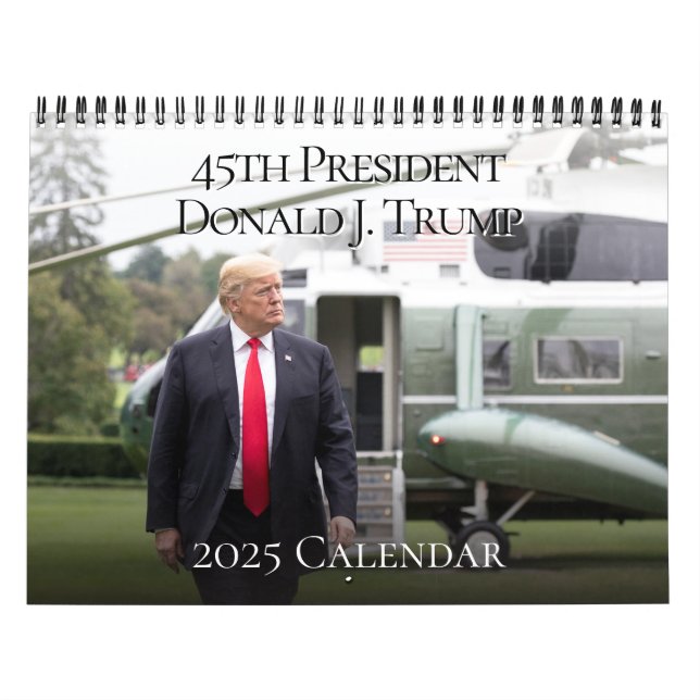 Calendário 45.º Presidente Donald J Trump 2025 Foto (Capa)
