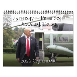 Calendário 45.º Presidente Donald J Trump 2025 Foto