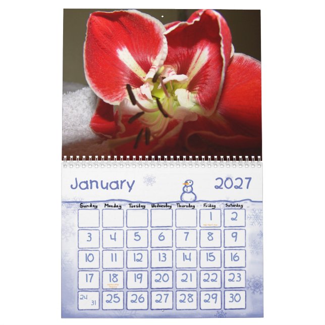Calendário 8 da flor (Jan 2027)